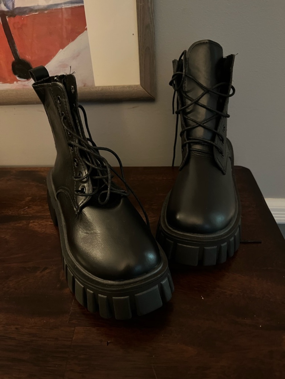 Combat Style Chunky Lug Sole Platform EU 39/ 8 - Picture 2 of 4